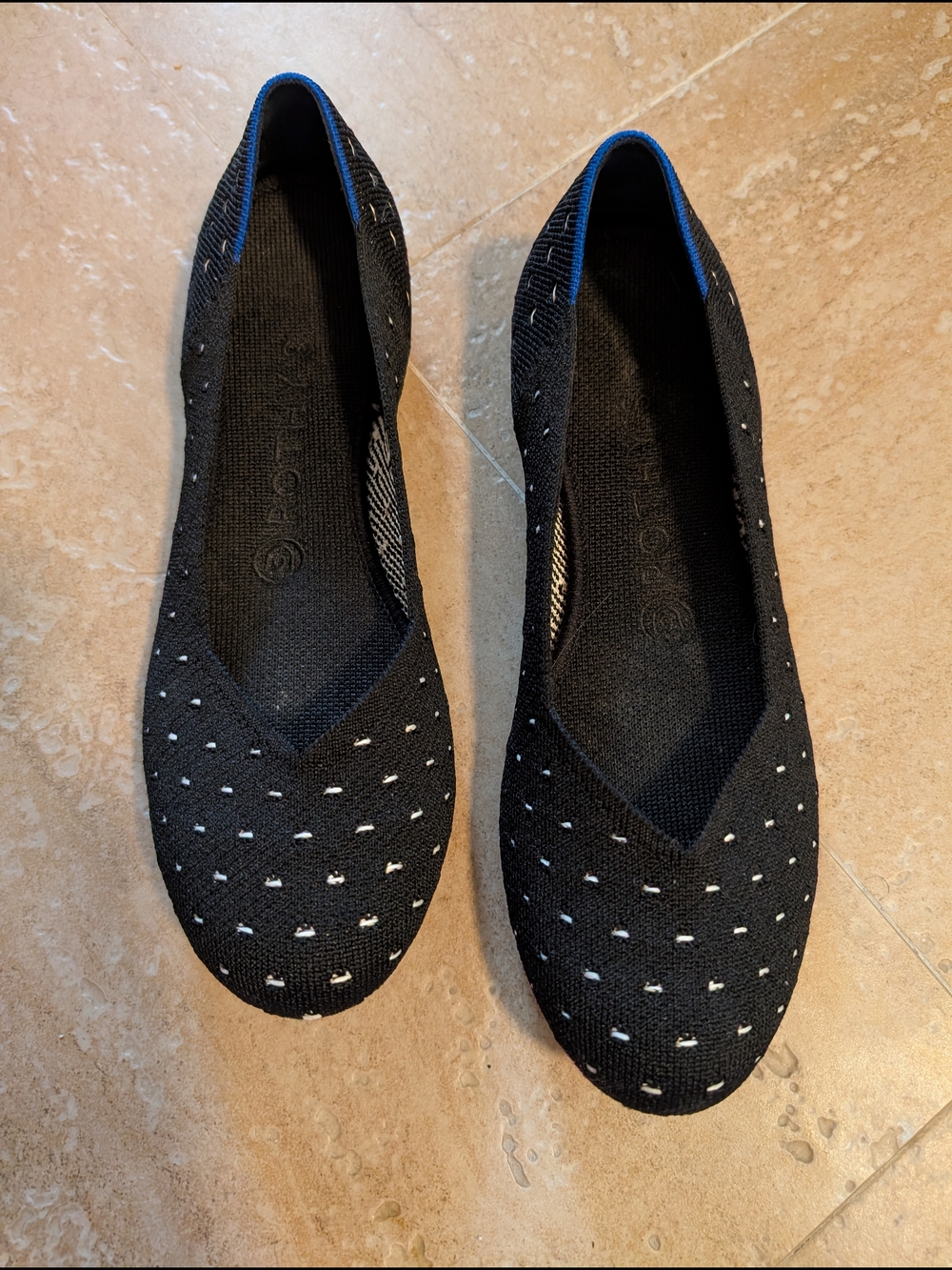 Rothy's Black Polkadot Flats